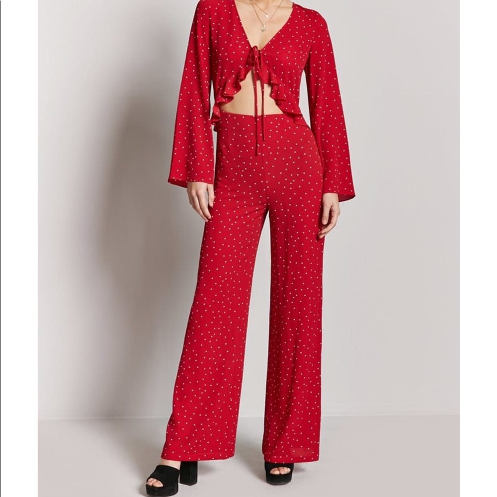 Red jumpsuit